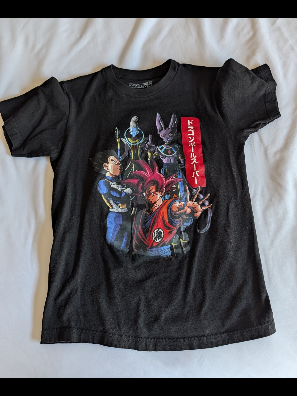 Dragon Ball Super Graphic Tee - Black with Red & Purple Accents